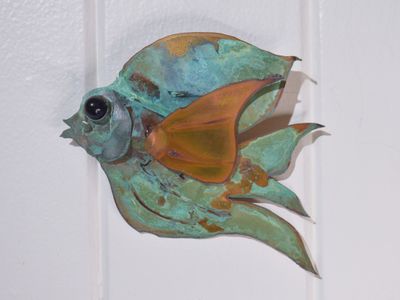 Copper Patina - Small Angel Fish - 7&#39; x 5&#39;