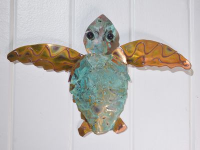 Copper Patina - Medium Turtle - 11.5&quot; x  17&quot;