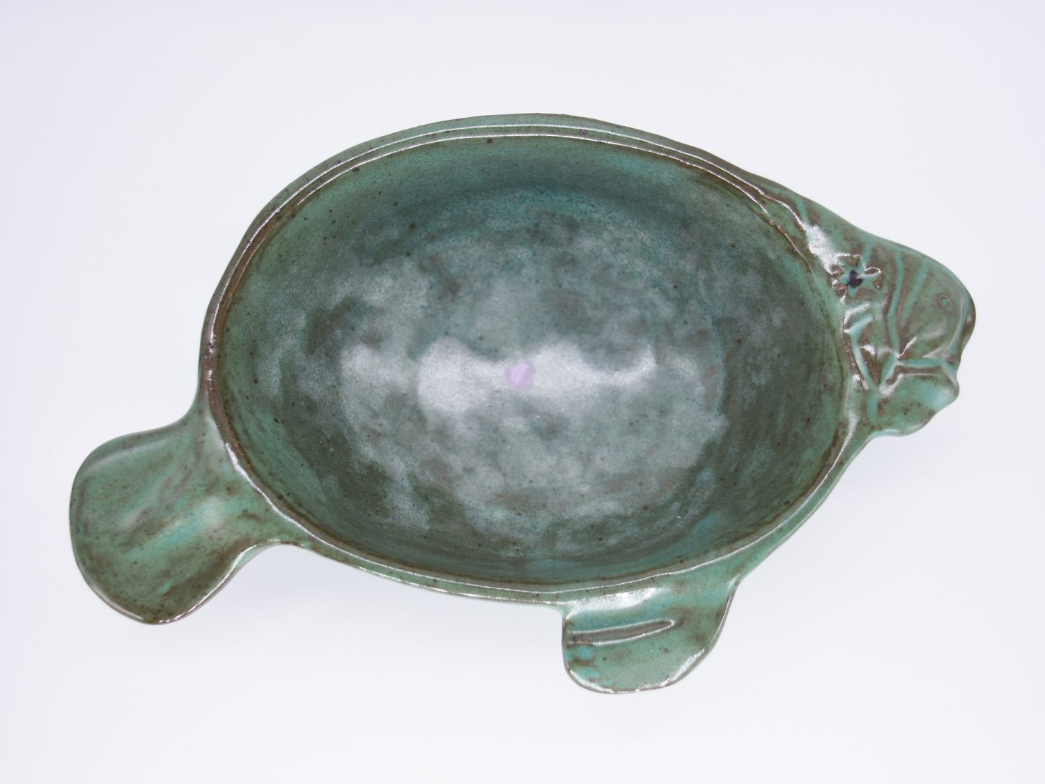 Baby Manatee Bowl, Pottery, Color: Green