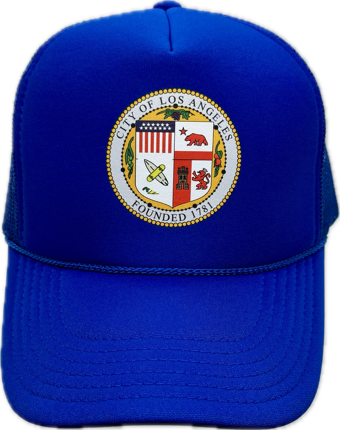Blue Surf and Skate Trucker Hat