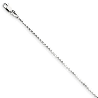 14K White Gold Cable Pendant Chain, 18 inches, weight is 1.15dwts