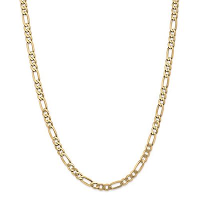 14K Y/G Figaro Link Chain, 20&quot;, 11.2dwts