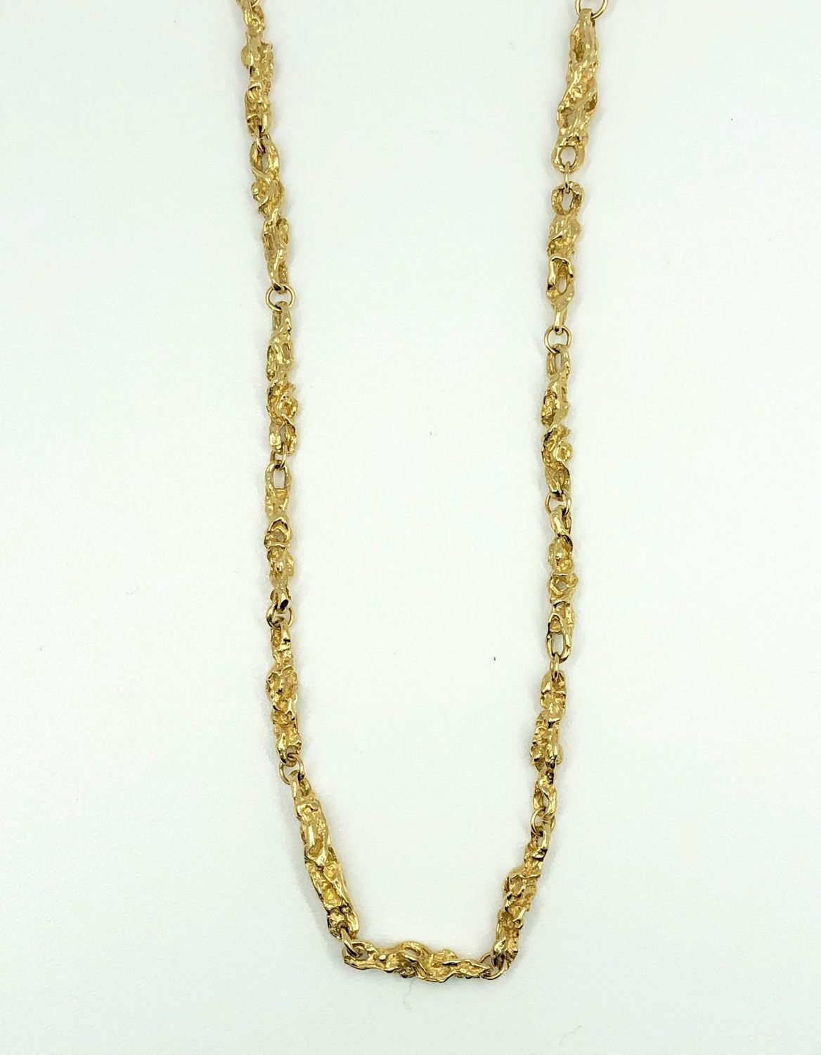 14K Y/G Free Form Link Chain, 20”, 13.7 dwts