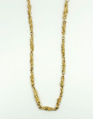 14K Y/G Free Form Link Chain, 20”, 13.7 dwts