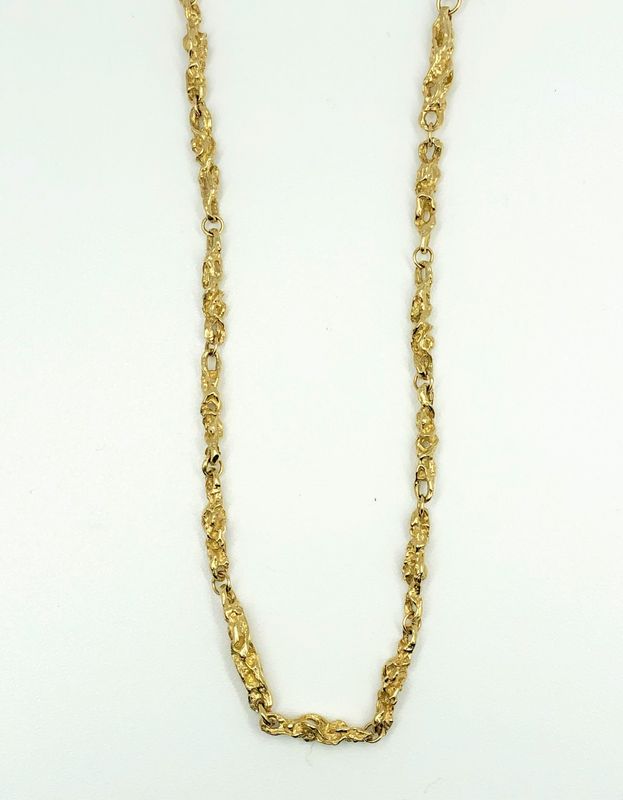 14K Y/G Free Form Link Chain, 20”, 13.7 dwts