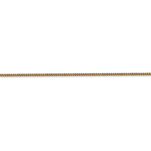 14K Y/G Curb Link Chain, 18”, 1.6dwts