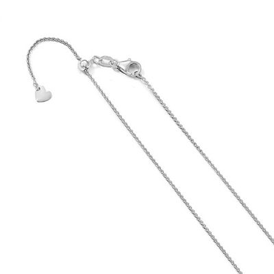 14K W/G Adjustable Cable Chain,  22”
