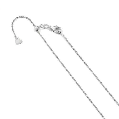 14K W/G Adjustable Cable Chain,  22”