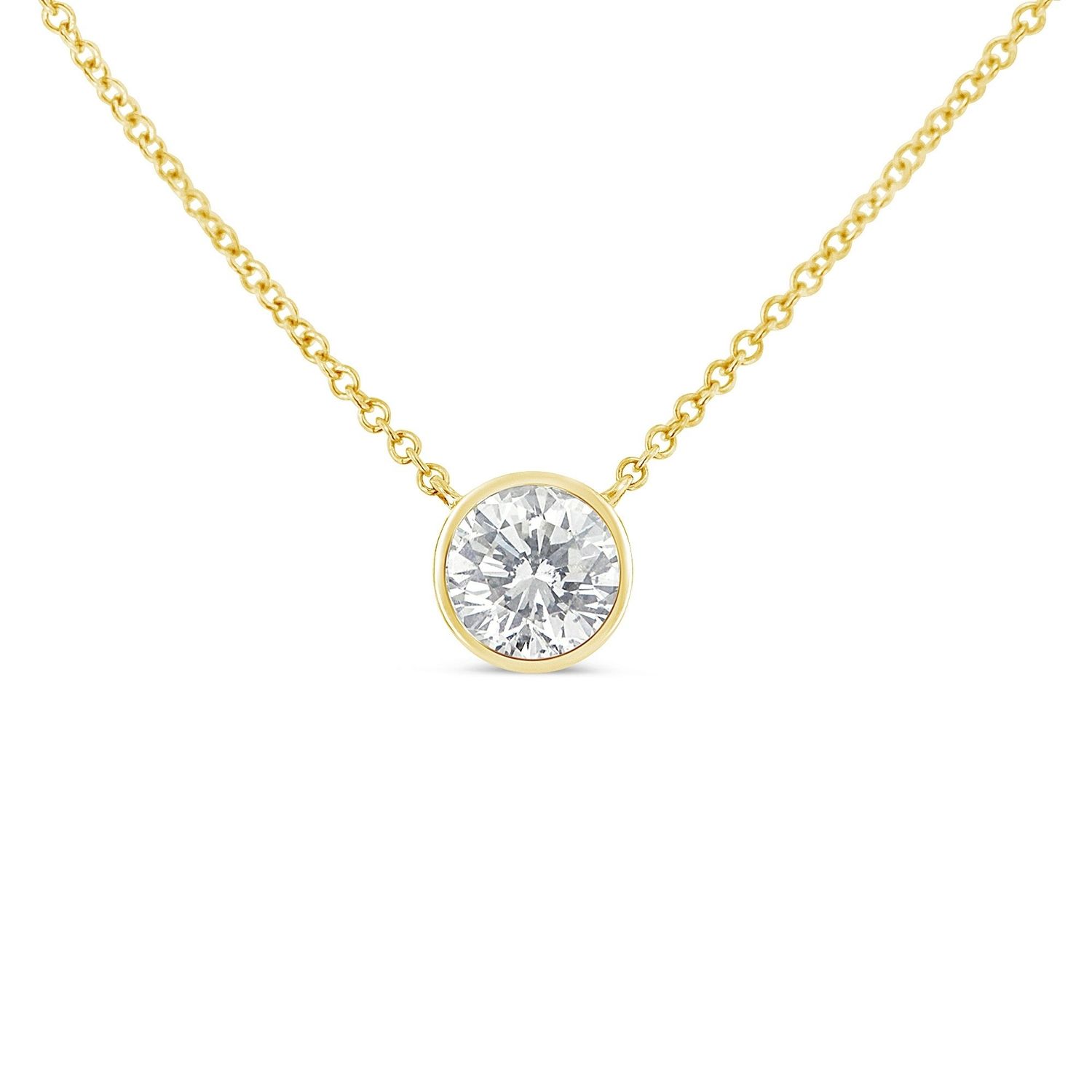 18K Y/G Rolo Pendant chain, 18&quot;, 2.35dwt