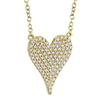 14K Y/G Medium Diamond Heart, D: 0.21ct