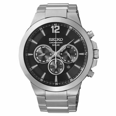 Seiko Gts Solar Chronograph Watch with Stainless Steel, 45mm
