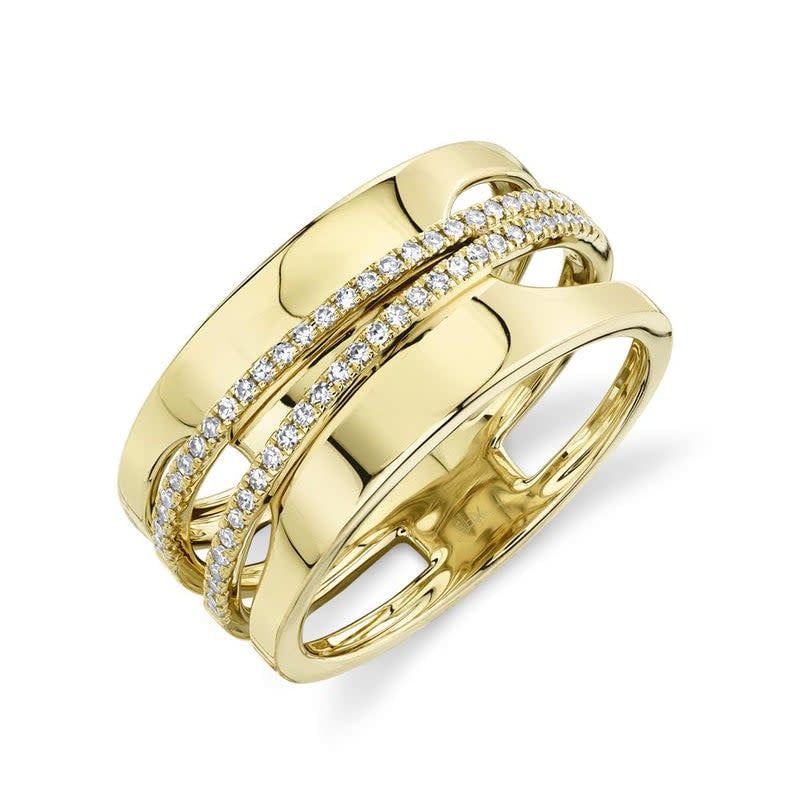 14K Y/G Diamond Fashion Ring, D: 0.17ct