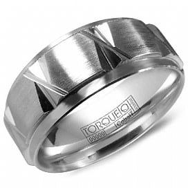 9mm Cobalt Band, X Design, Brush finish