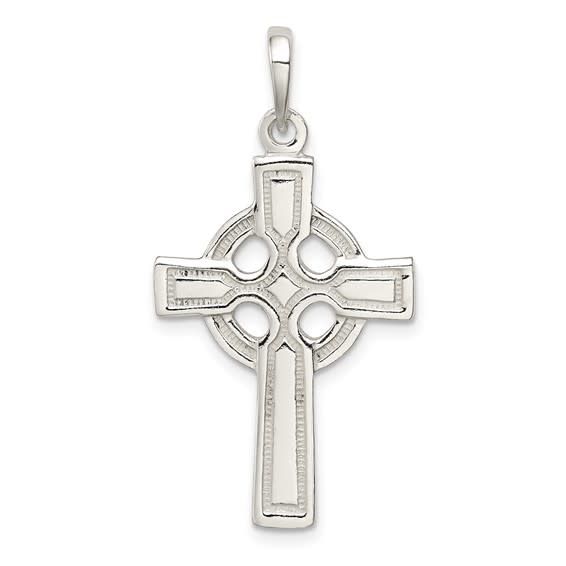 Silver Polished Cross Pendant