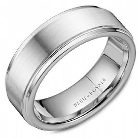 AL- 14K W/G 7.5mm Band- Sandpaper Finish