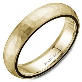 AL- 14K Y/G 5mm Hammered Band