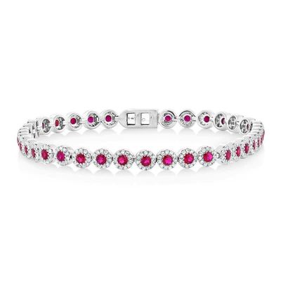 14K W/G Ruby and Diamond Bracelet, R: 2.03ct, D: 1.22ct