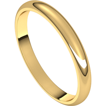 14K Y/G Standard 2.5mm Half Round Band, size 6.5, 1.44dwts