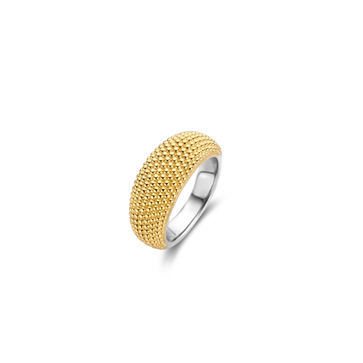 Yellow Gold pated Beaded Dome Ring- 12277SY/58