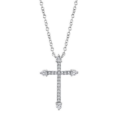 14K W/G Diamond Cross, D: 0.17ct 14K W/G Diamond Cross, D: 0.17ct