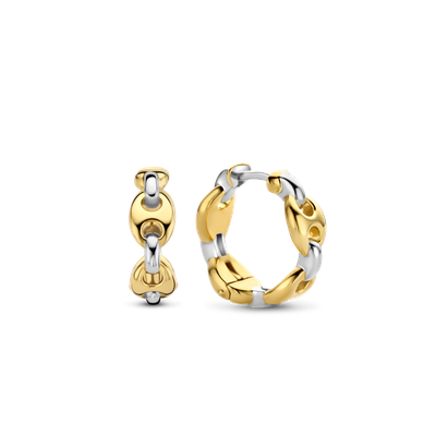 7877SY- Puffed Gucci Link Style Hoops