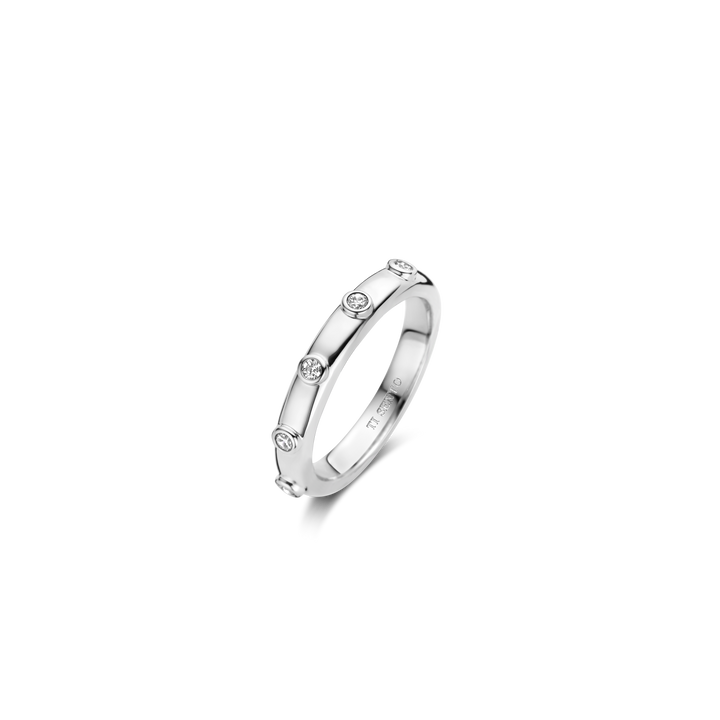 12316ZI/54- Silver Bezel Set Band