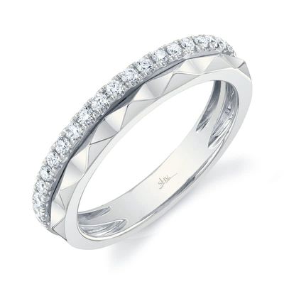14K W/G Diamond Stackable Ring, D: 0.26ct