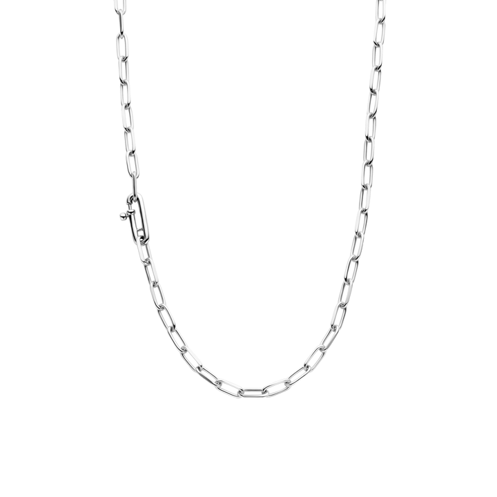 34024SI/48- Silver Lightweight Paperclip Necklace