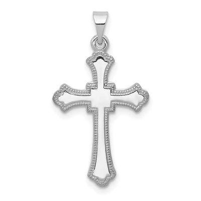 14K W/G Budded Cross