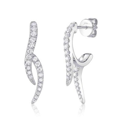 14K W/G Diamond Fashion Earrings, D: 0.44ct