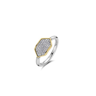 12310ZY/56- Geometric Pave Ring