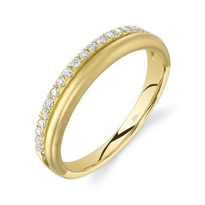 14K Y/G Double Stackable Ring with Diamonds, D: 0.18ct
