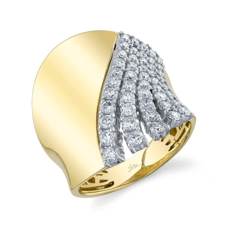 14K Y/G Diamond Fashion Ring, D: 1.18ct