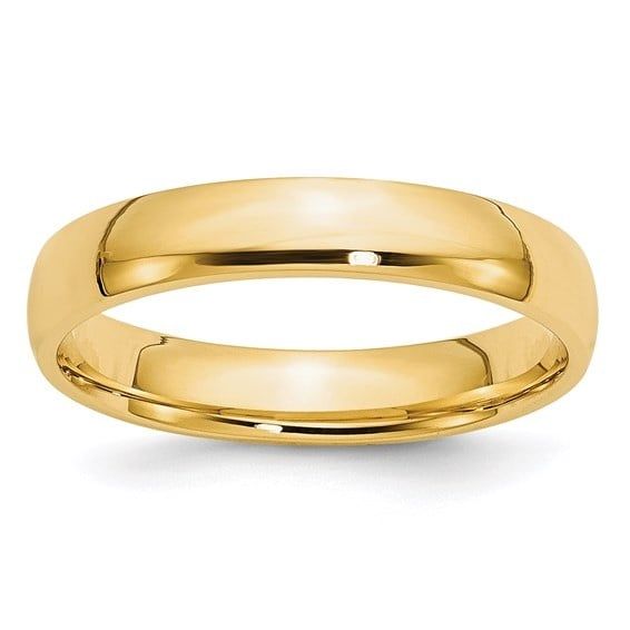 14K Y/G High Polish 4mm Wedding Band, Size  9