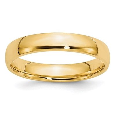 14K Y/G High Polish 4mm Wedding Band, Size  9