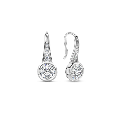 7952ZI- Bezel CZ Wire Earrings
