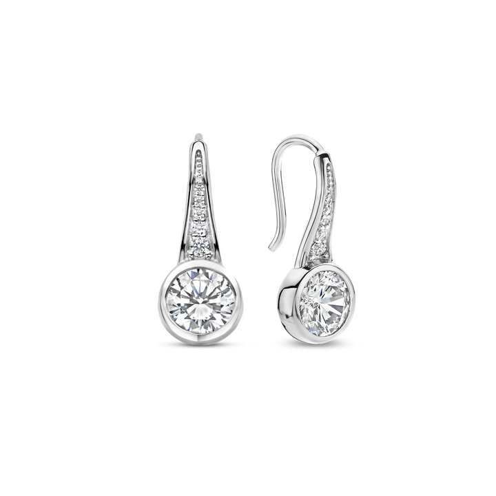 7952ZI- Bezel CZ Wire Earrings