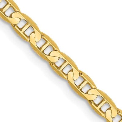 14K Y/G Anchor Chain, 23&quot;, 6.30dwts