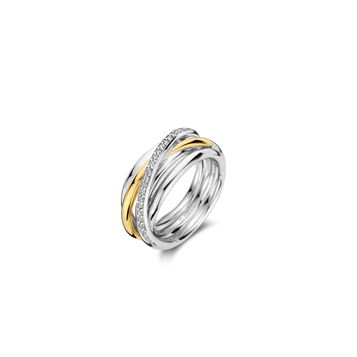 2 tone Overlap Ring with Zirconia