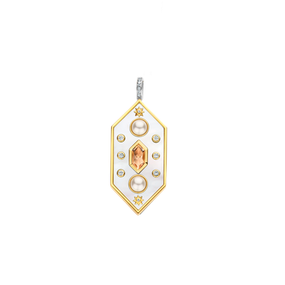 6825MW- Mother Of Pearl Jeweled Pendant