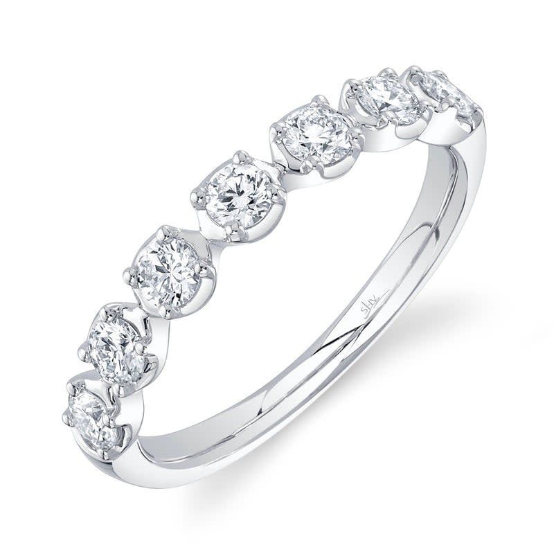 14K W/G Illusion Set Diamond Band, D: 0.65ct