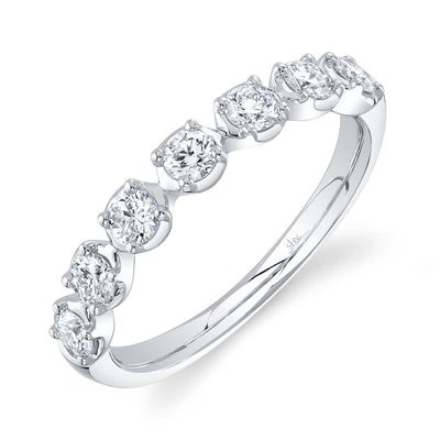 14K W/G Illusion Set Diamond Band, D: 0.65ct