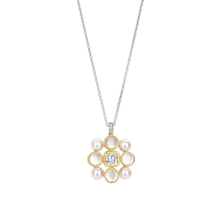 34046YP/42- Square Pearl Necklace