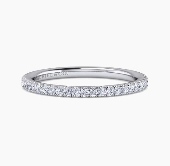14K W/G Diamond Wedding Band, D: 0.18ct, G-H, SI2