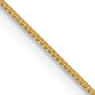 14K Y/G Box Chain, 20&quot;, 1.35dwt