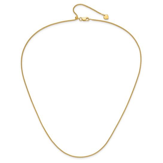 SILVER Gold-Plated Adjustable Spiga Wheat Chain, 30&quot;