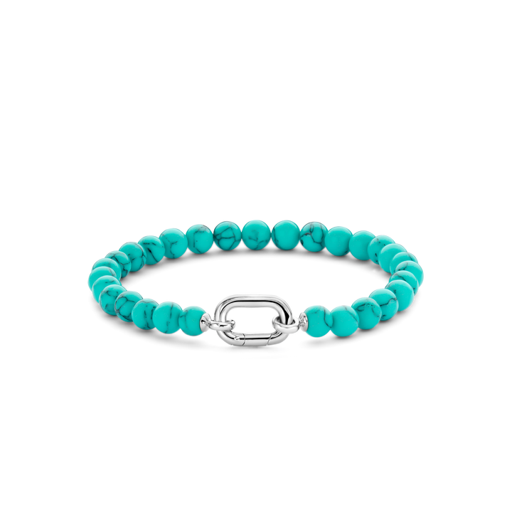 23037TQ- Turquoise Bracelet with Silver Clasp