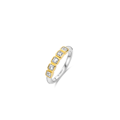 12327ZY/54- Yellow Plated Zirconia Stackable Ring