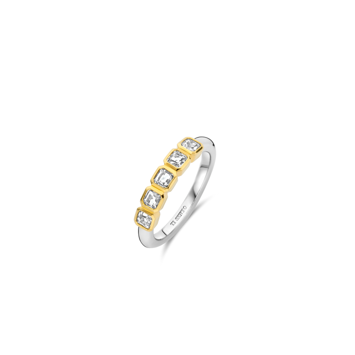 12327ZY/54- Yellow Plated Zirconia Stackable Ring