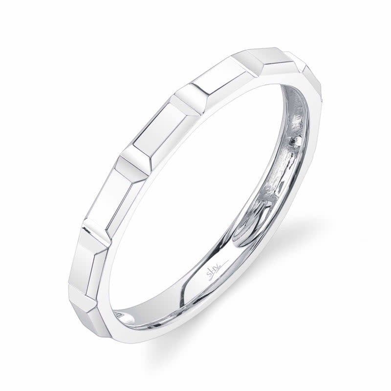 14K W/G Geometric Stackable Ring